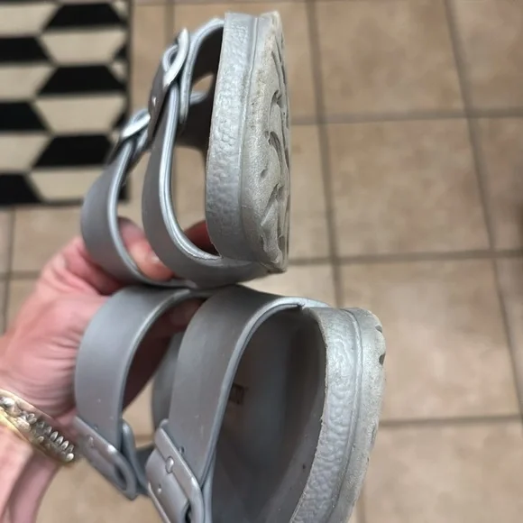 Birkenstock Silver Sandals Arizona Essentials - Picture 10 of 12